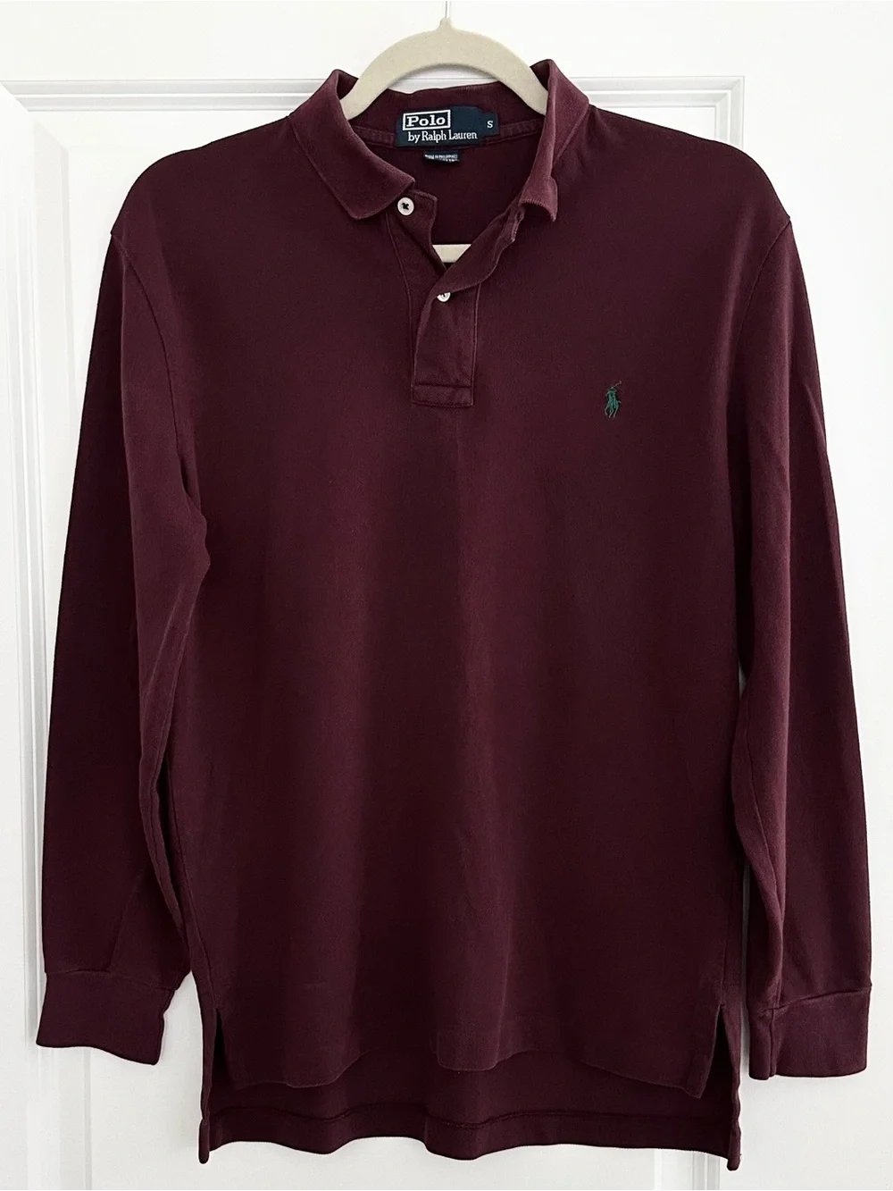 Polo Ralph Lauren Fall Burgundy / Maroon / Oxblood Long Sleeve Polo Shirt
